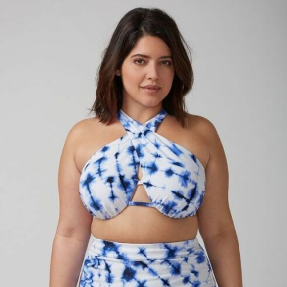 Cacique Other - Cacique Tie Dye Bandeau Bra Swim Top Bikini NWT